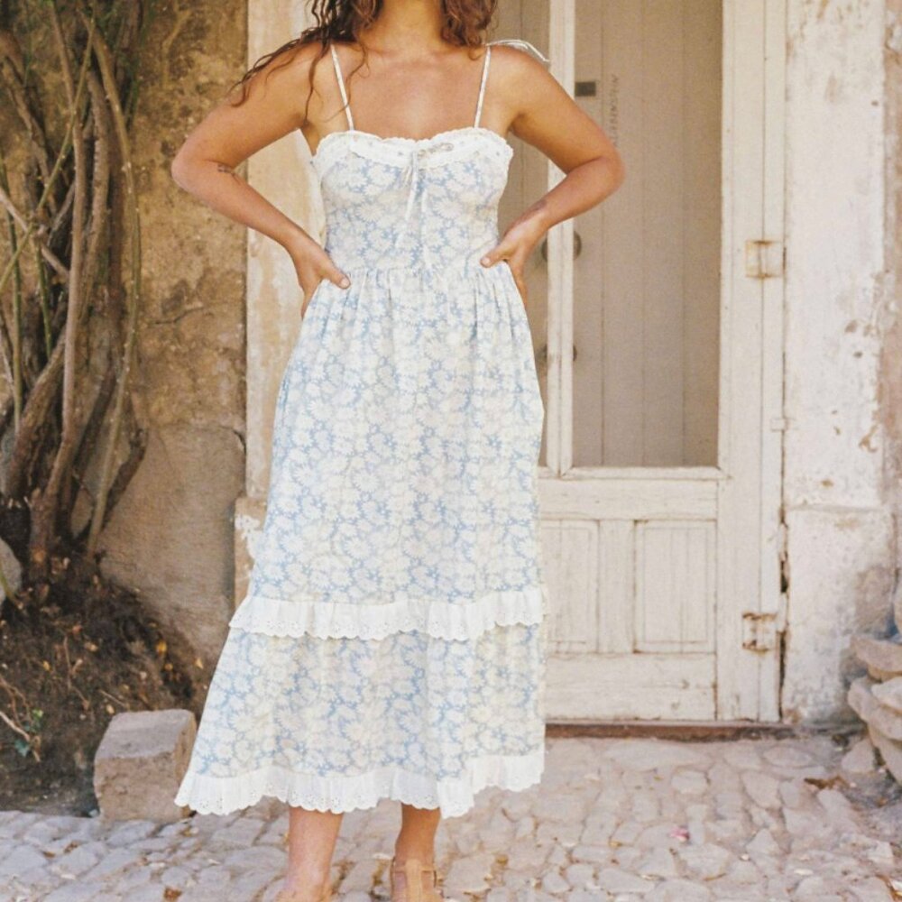 Christy Dawn Emma Dress, Sky Chamomile